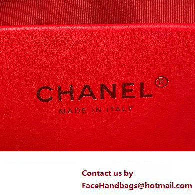 Chanel Shiny Crumpled Lambskin  &  Gold-Tone Metal Large Hobo Bag AS4287 Red 2023